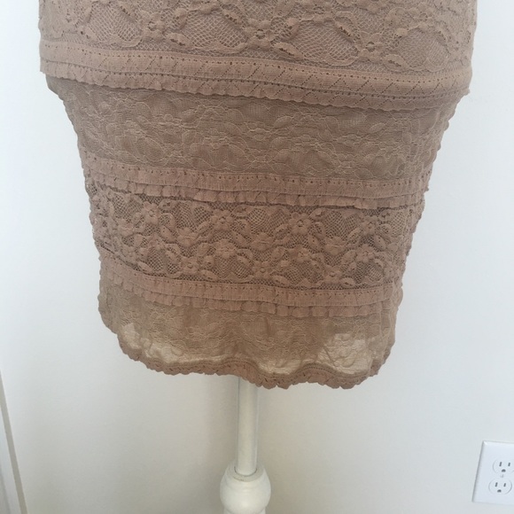 Twenty One Tan Lace Tank Stretch Dress - Picture 3 of 8